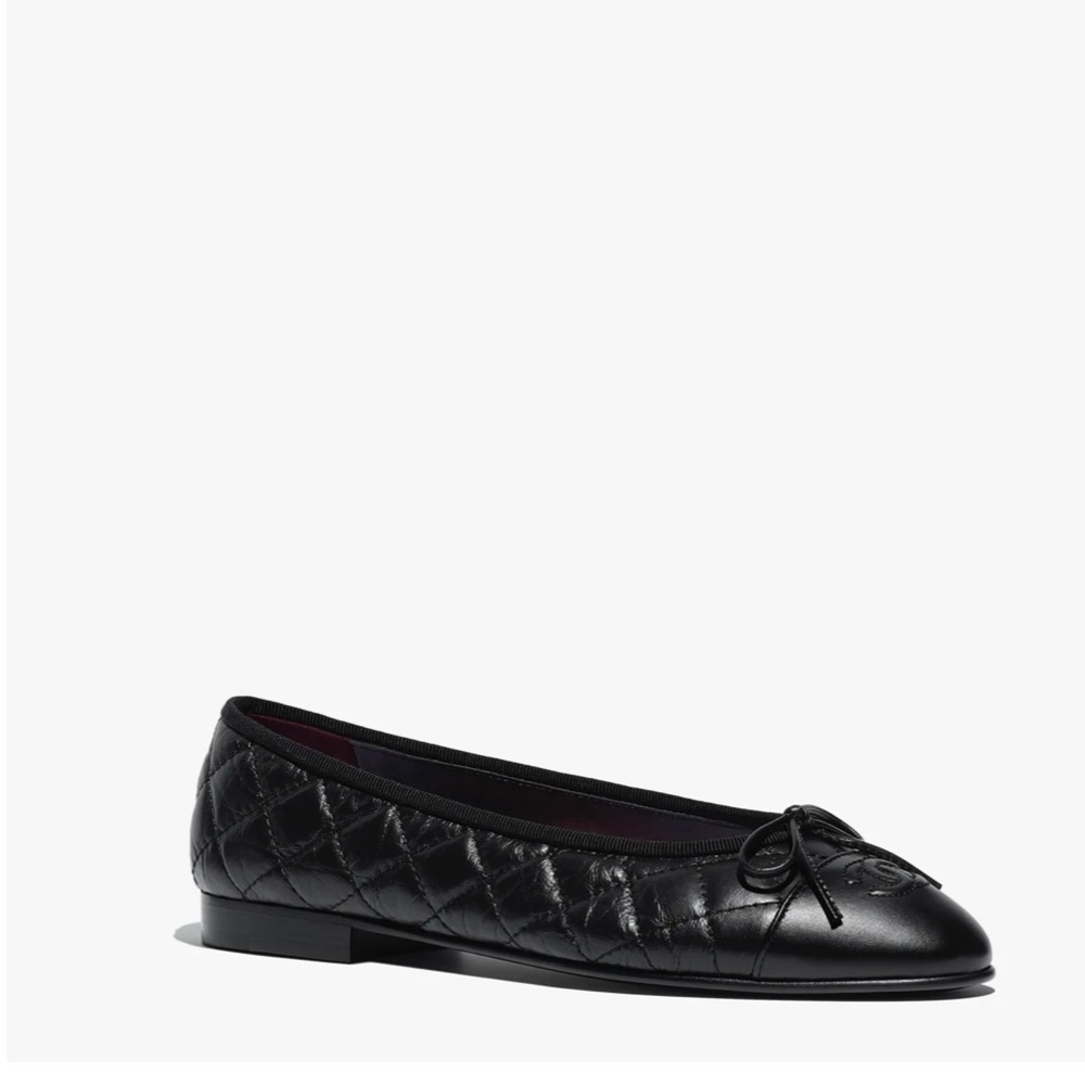 Chanel lambskin ballerinas 40